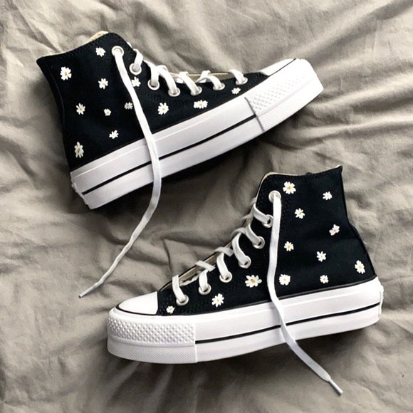 Converse Shoes - Daisies Platform Converse